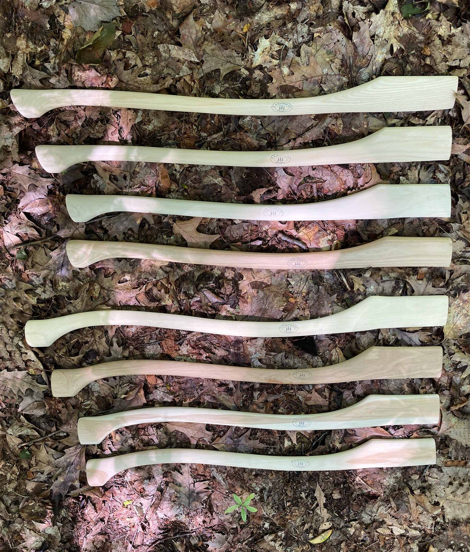 set of high quality minimal runout axe handles